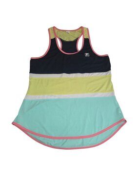Fila Racer Back Sport Womens M Striped Racerback Tank Top Multicolor 2360